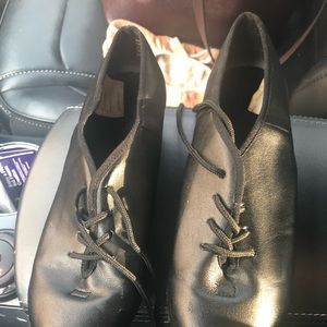 Black lace up tap shoes